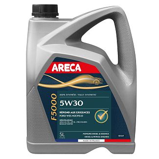 Масло моторное синтетическое 5л 5W-30 F5000 ARECA
