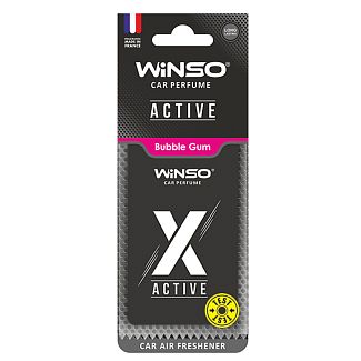 Ароматизатор X Active Bubble Gum "жвачка" сухой листик Winso