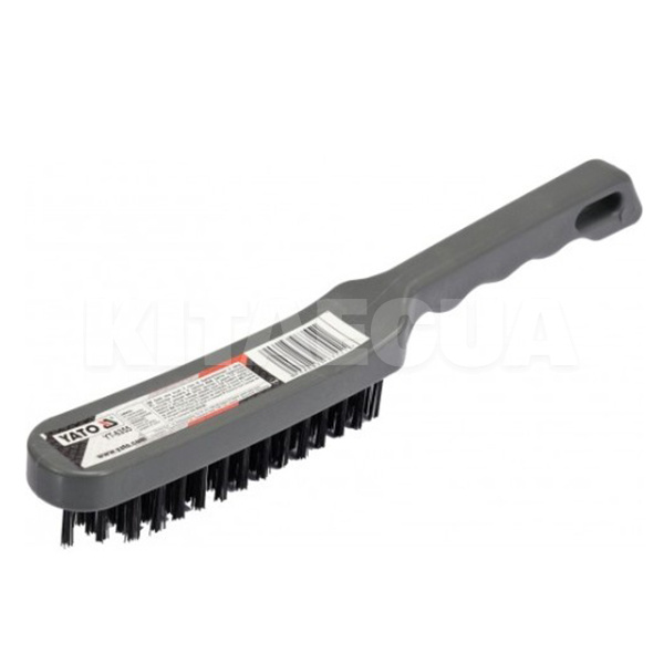 Щітка з металу 5-рядна сталева з пластиковою ручкою YATO (YT-6355) - 2