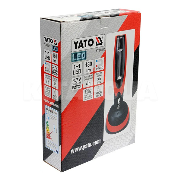 Фонарь светодиодный аккумуляторный 3 Вт 180 Лм YATO (YT-08502) - 2