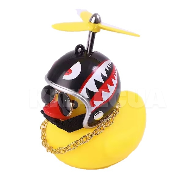 Фигурка в автомобиль "Утка со шлемом с зубами" (duck-with-helmet-I)