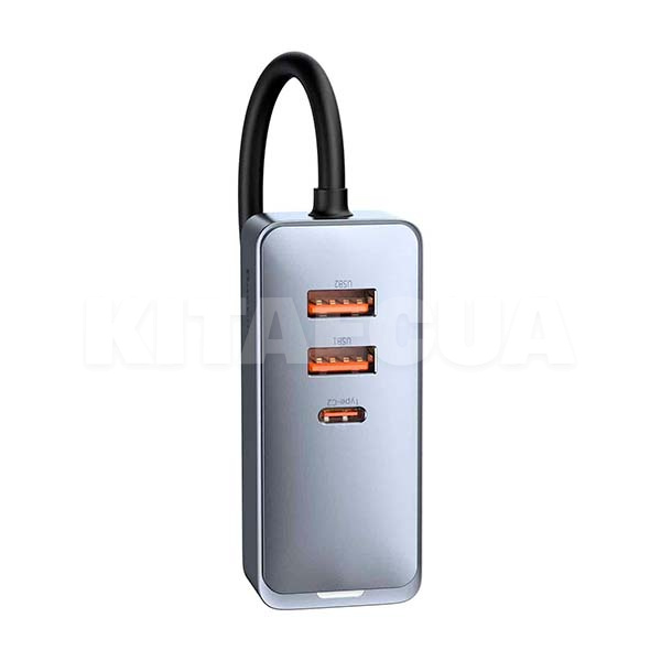 автомобільний зарядний пристрій 3 usb + 2C gray BASEUS (CCBT-A0G-BASEUS) - 4