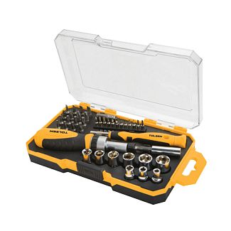 Набор бит и головок с трещоткой 42 предмета TOLSEN