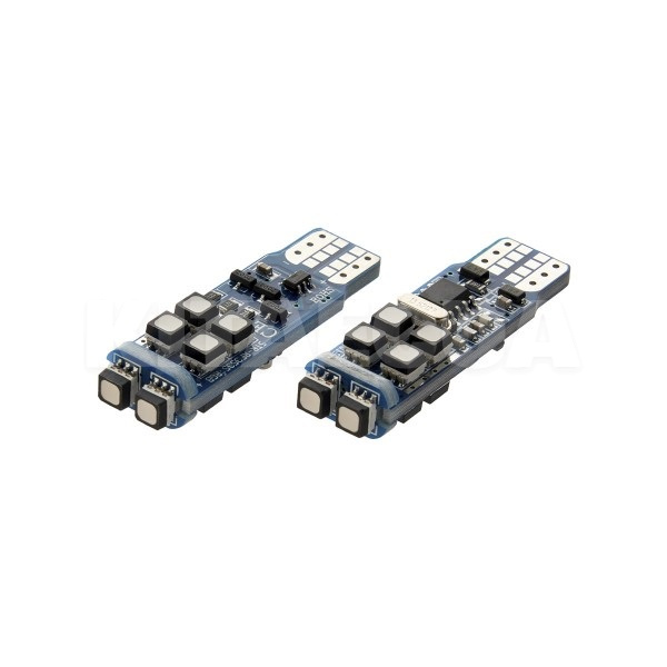 LED лампа для авто T10 W3W/W5W 12V 10 светодиодов (комплект) TBS Design (00-00020581)