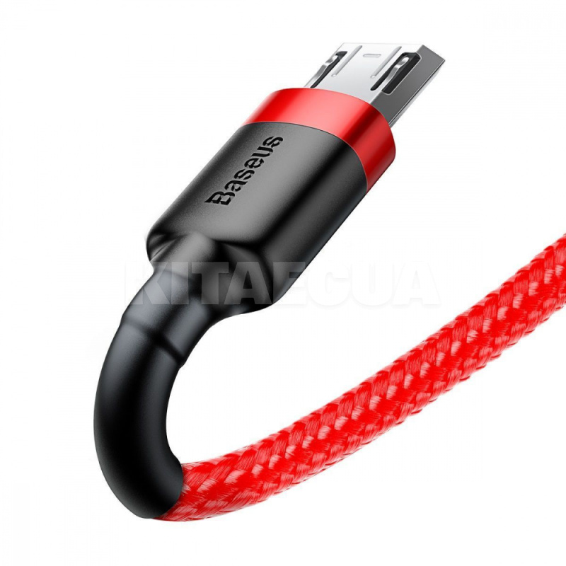 Кабель USB - microUSB Cafule 2.4А 1м красный BASEUS (CAMKLF-B09) - 4