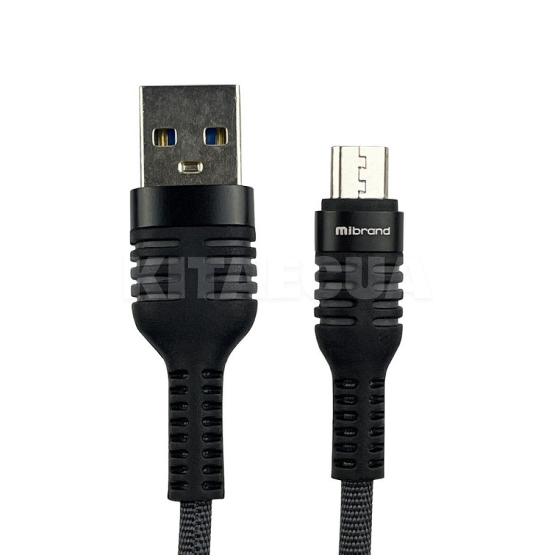 Кабель USB microUSB 2A MI-13 1м чорний/сірий Mibrand (MIDC/13MBG)