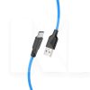 Кабель USB Type-C 3A X21 Plus 1м чорний/синій HOCO (6931474711939)