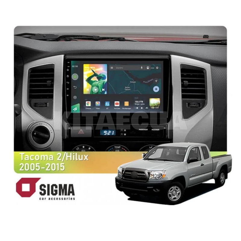 Штатна магнітола X9232 2+32 Gb 9" Toyota Hilux 2005-2015 (L1) SIGMA4car (33869-SIGMA)