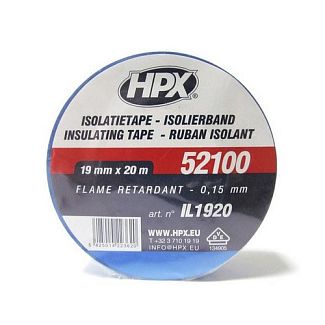 Изолента синяя 20 м х 19 мм HPX