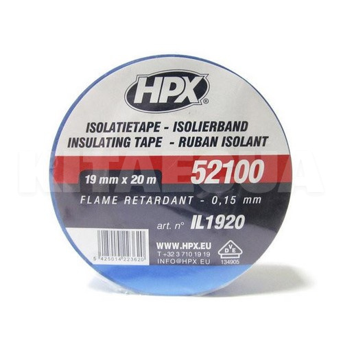 Изолента синяя 20 м х 19 мм HPX (HPX IL1920)