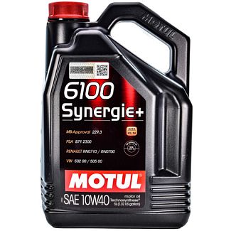 Масло моторное полусинтетическое 5л 10W-40 6100 Synergie+ MOTUL