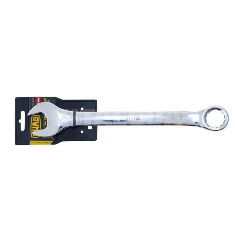 Ключ рожково-накидной 23 мм 12-гранный полированный CrV СИЛА (201073) - 2