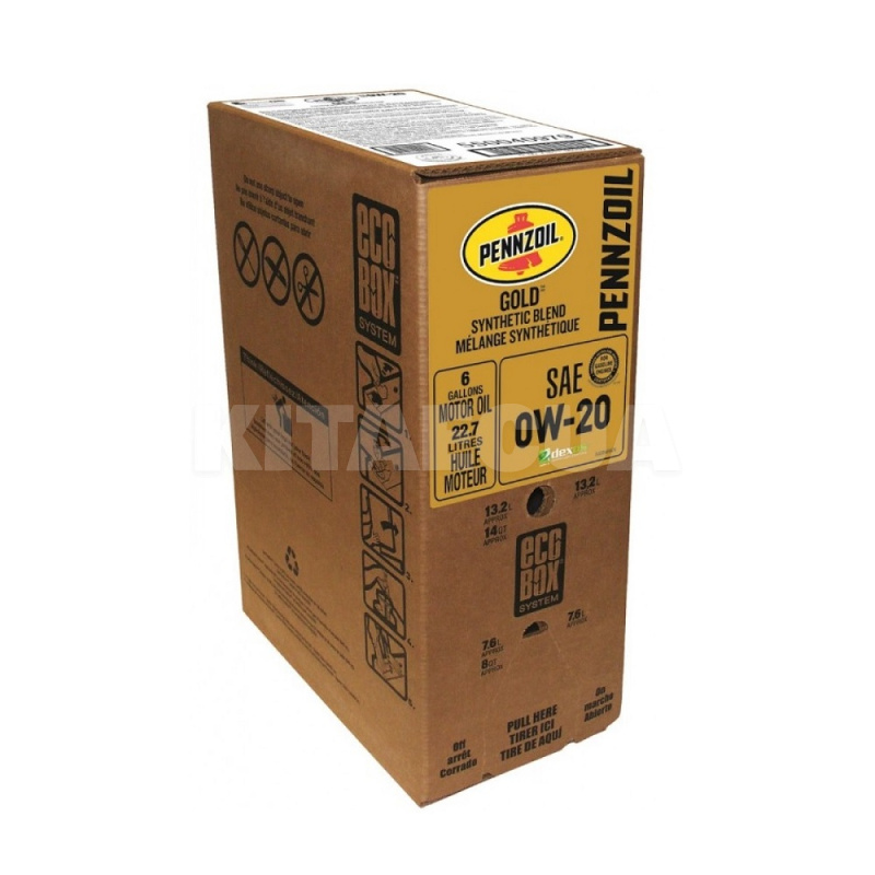 Масло моторне Напівсинтетичне 22.7л 0W20 Gold Ecobox Pennzoil (550040979)