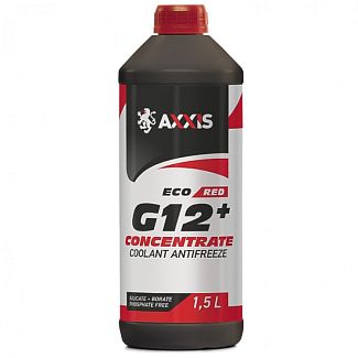 Антифриз-концентрат красный 1.5л G12+ -80°С AXXIS