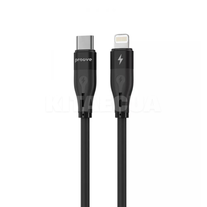 Кабель Type-C Lightning 27W 1м Soft Silicone чорний PROOVE (492060001)