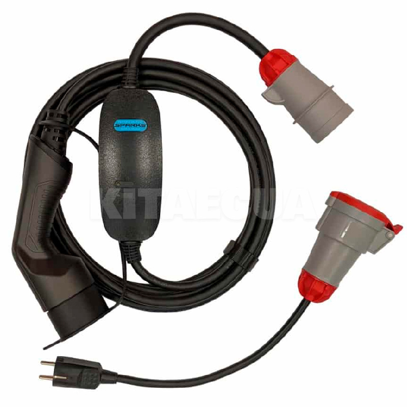 Зарядка для електромобіля GB/T AC 11 кВт 16A 3-фази Portable Charger SPARKS (PC316TG)