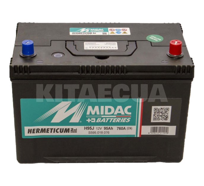 Аккумулятор автомобильный 95Ач 760А "+" справа MIDAC (S595.018.076) - 3