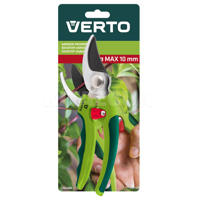 Секатор садовый универсальный 10 мм VERTO (15G200) - 6