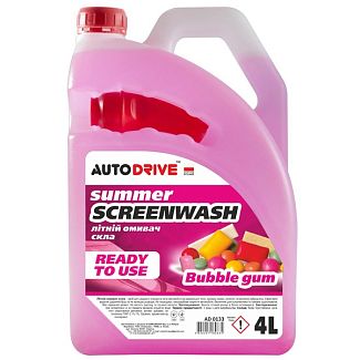 Омыватель летний 4л "бабл-гам" Summer Screen Wash Bubble Gum Auto Drive