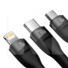 Кабель 3в1 USB/Type-C - Lightning/microUSB/Type-C 100W 1.2м черный BASEUS (CASS030101)