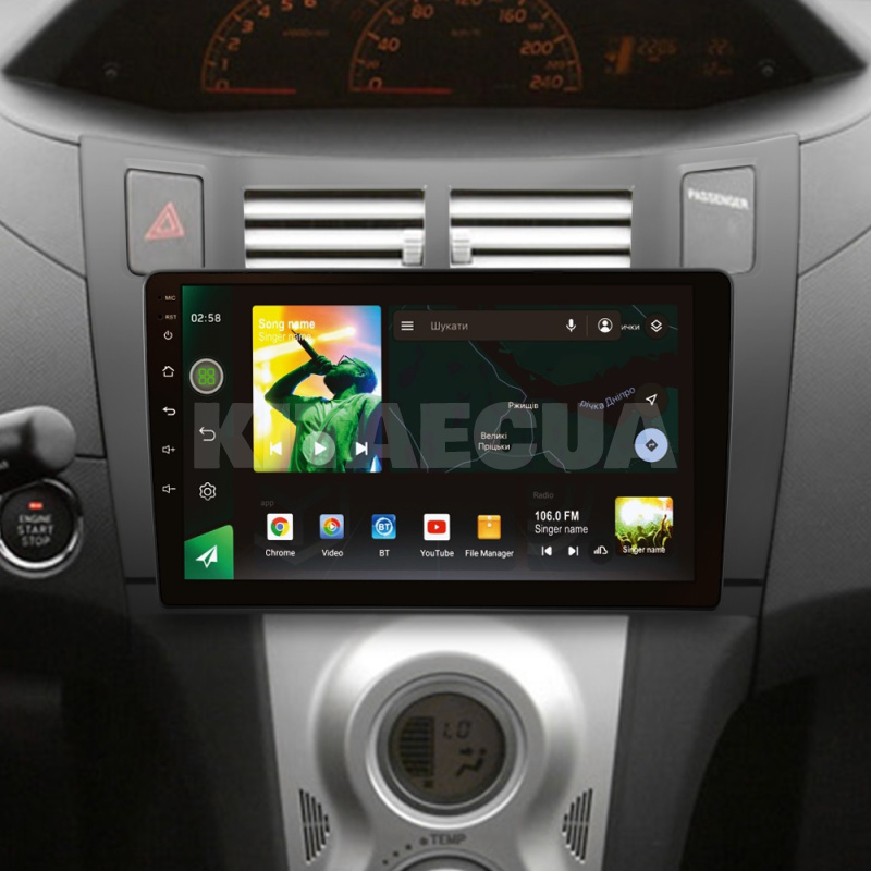Штатна магнітола X9464 4+64 ГБ 9" Toyota Yaris XP90 2005-2012 (F1) SIGMA4car (33961) - 4