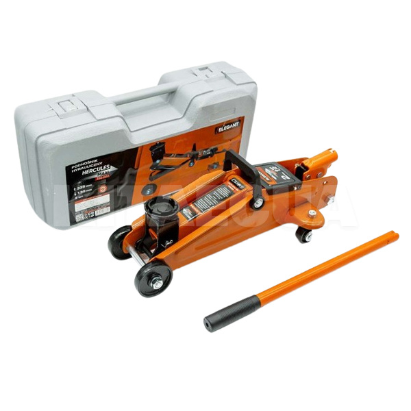 Домкрат гідравлічний підкатний до 2т (135мм-335мм) пластиковий кейс EL 350 003 ELEGANT (107560)