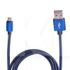 Кабель USB microUSB з кутовими конекторами синій PULSO ((400) Bl)