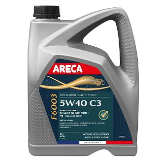 Масло моторное синтетическое 5л 5W-40 F6003 ARECA