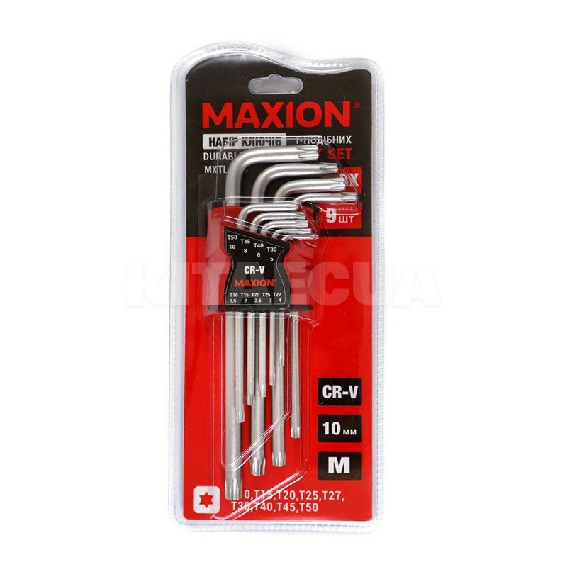 Набор Г-образных TORX ключей 1.5-10мм 9 предметов Cr-V MAXION (MXTL- PT9) - 3