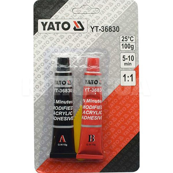 Клей двухкомпонентный 10г YATO (YT36830)