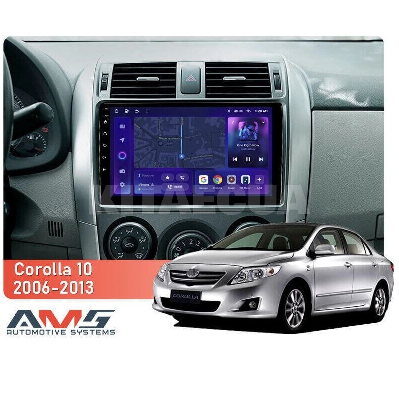 Штатная магнитола MOSS M3 4+32 ГБ 9" Toyota Corolla 10 E140 2006-2013 (B) AMS (50692) - 2