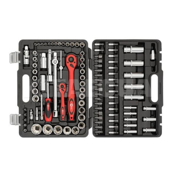 Набір інструментів професійний з 12-ти гранними головками 1/2" & 1/4" 108 предметів Intertool (ET-6109) - 2