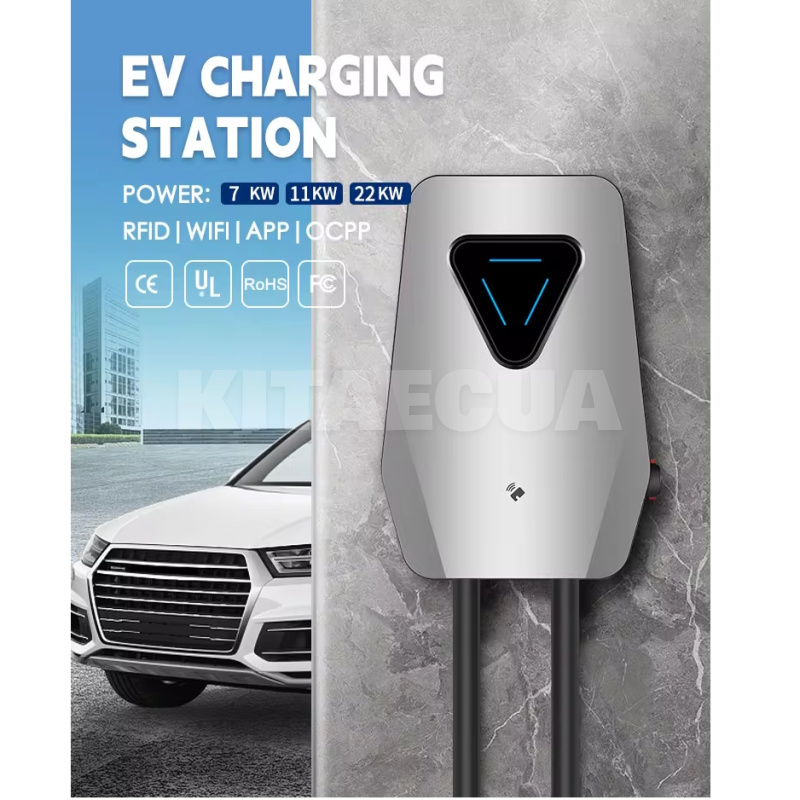 Зарядка для электромобиля Type 1 7.4 кВт 32А 1-фаза Wall Station Q5 REDAUTO (R5-7-T1) - 4