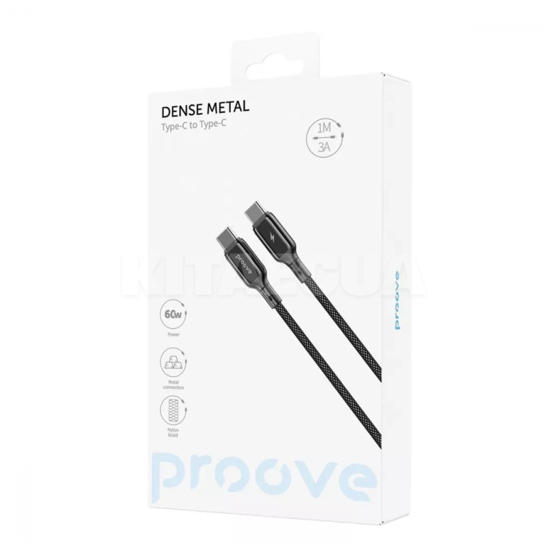 Кабель Type-C Type-C 60W 1м Dense Metal белый PROOVE (505000003) - 5