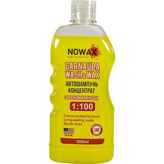 Автошампунь Carnauba Wash&Wax 500мл концентрат с воском NOWAX