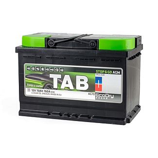 Аккумулятор автомобильный 70Ач 760А "+" справа TAB