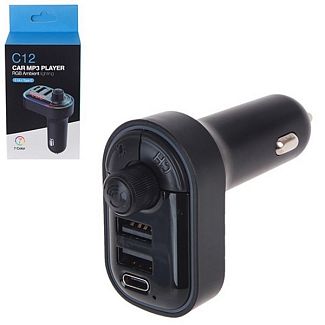 ФМ модулятор 5в1 С12 12-24v Bluetooth 4.2 