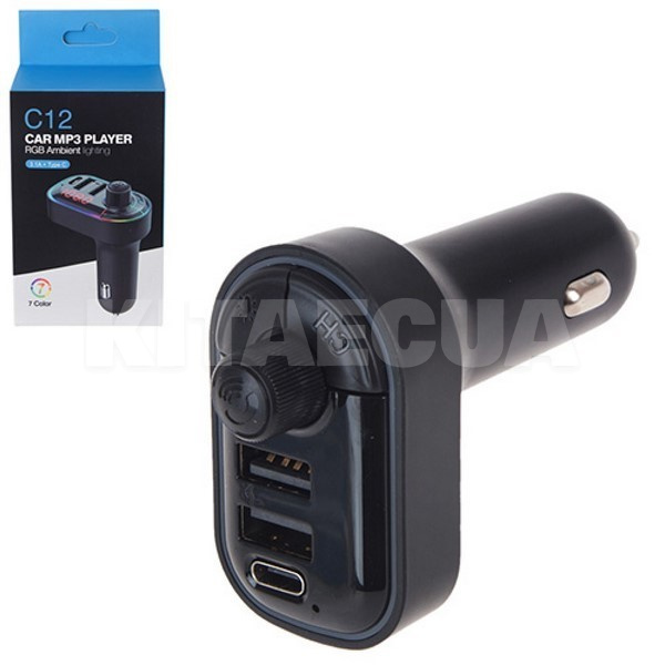 ФМ модулятор 5в1 С12 12-24v Bluetooth 4.2 (С12)
