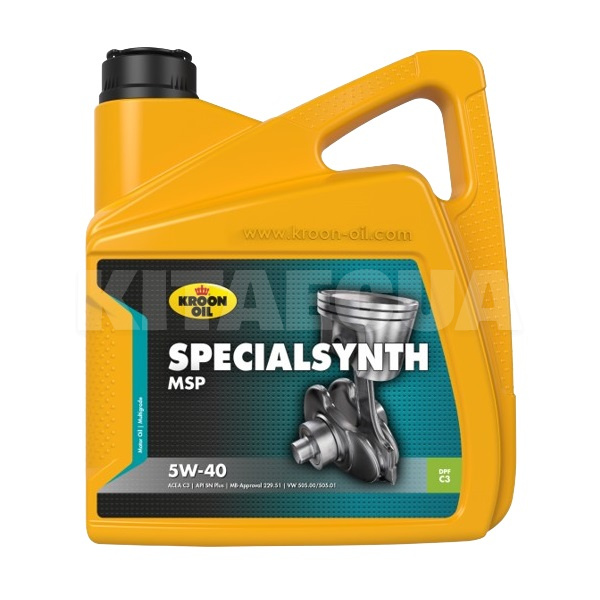 Моторное масло синтетическое 4л 5W-40 SPECIALSYNTH MSP KROON OIL (35213)