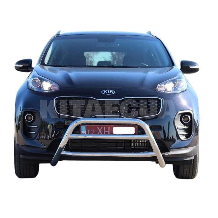 Кенгурятник WT023 Kia Sportage 2015-2021 нержавеющая сталь CAN (dd27766) - 4