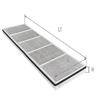 Фільтр салону вугільний ALPHA FILTER