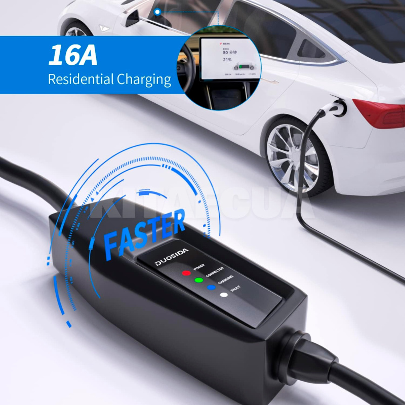 Зарядка для електромобіля Type 2 3.7 кВт 16А 1-фаза Duosida (DUO3TYPE2) - 3