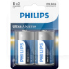 Батарейка циліндрична лужна 1,5 В D (2 шт.) Ultra Alkaline PHILIPS (PS LR20E2B/10)