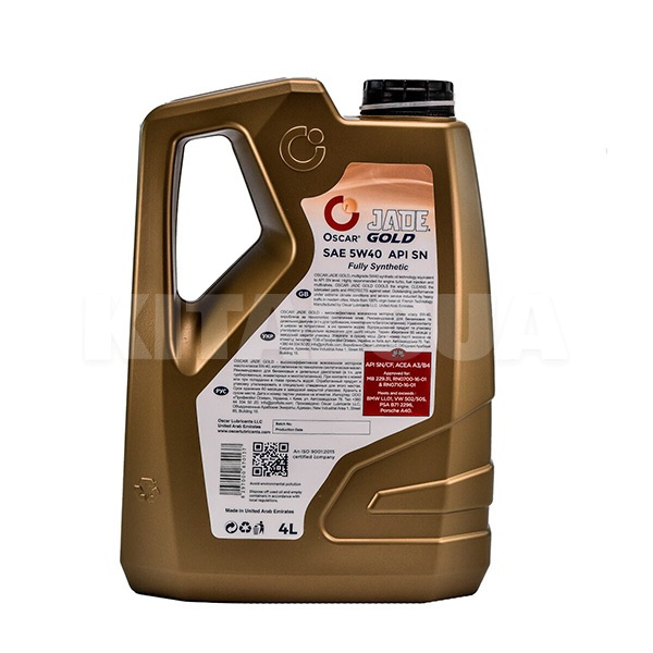 Масло моторное синтетическое 4л 5W-40 Jade Gold Oskar (OS-JG540-6x4) - 2