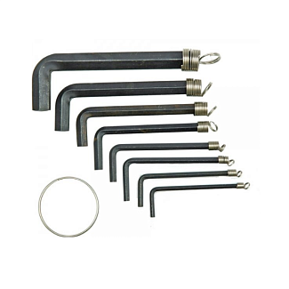 Набір Г-подібних шестигранних ключів 2-10 мм 8 предметів VOREL