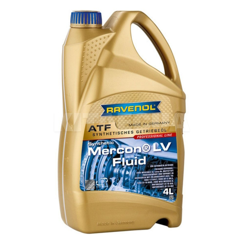 Масло трансмиссионное синтетическое 4л atf mercon lv RAVENOL (RAV ATF MERCON LV 4L)