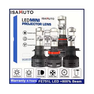 Мини LED линзы в фары H7 120W 6000K 