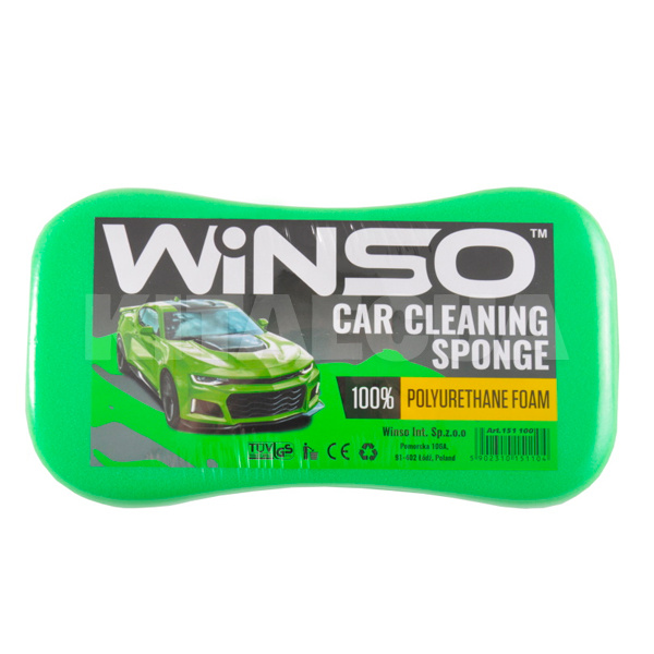 Губка для миття авто 22x12x6 см з дрібними порами Winso (151100)