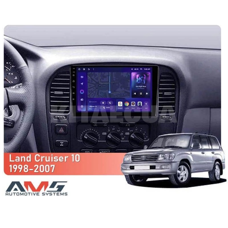 Штатна магнітола MOSS M3 4+32 ГБ 9" Toyota Land Cruiser 10 J100 100 1998-2007 AMS (50712) - 2