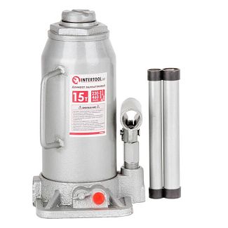 Домкрат гидравлический бутылочный до 15 т -230-460 мм Intertool